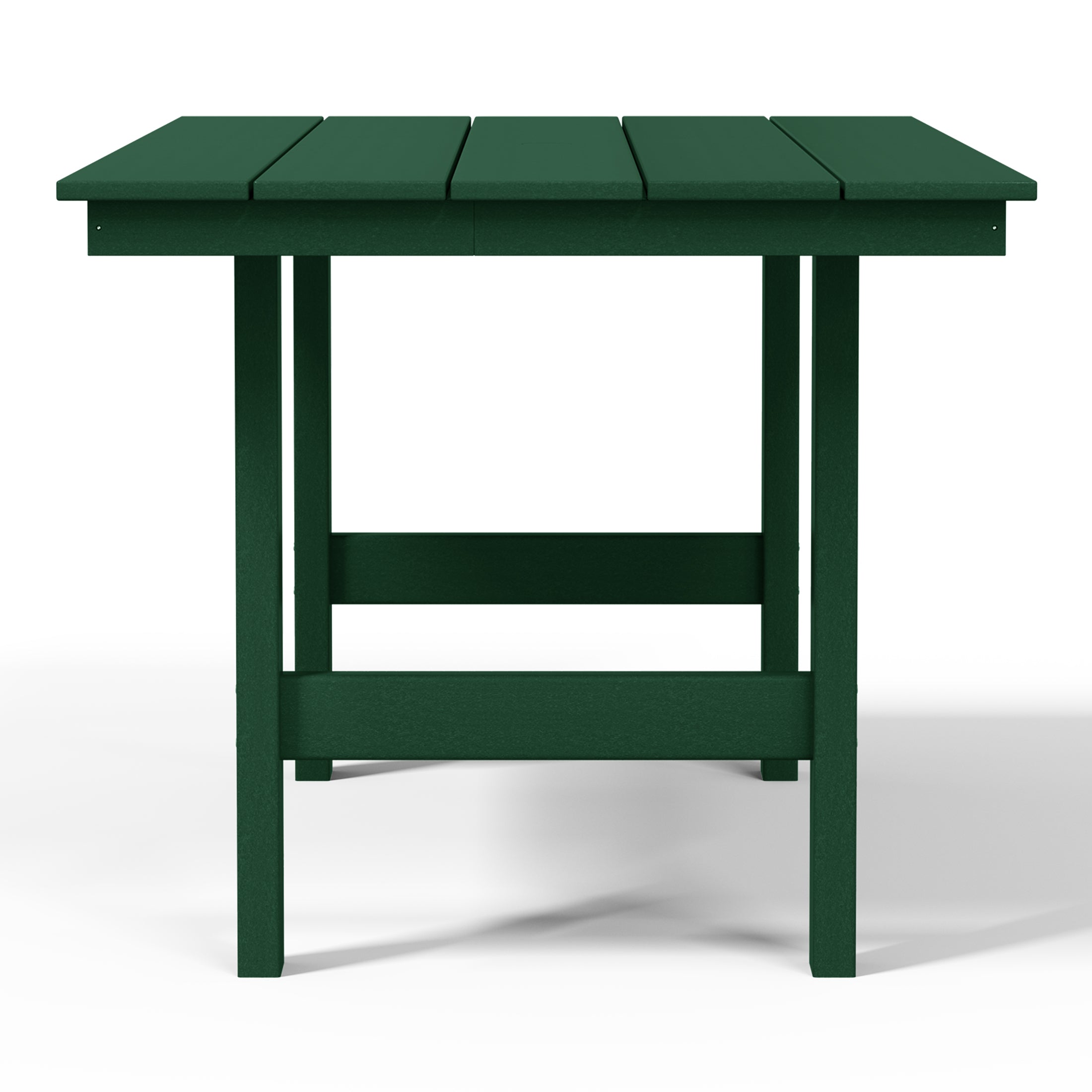 Ashore Outdoor Modern HDPE 66" Wide Rectangle Patio Dining Table for 6
