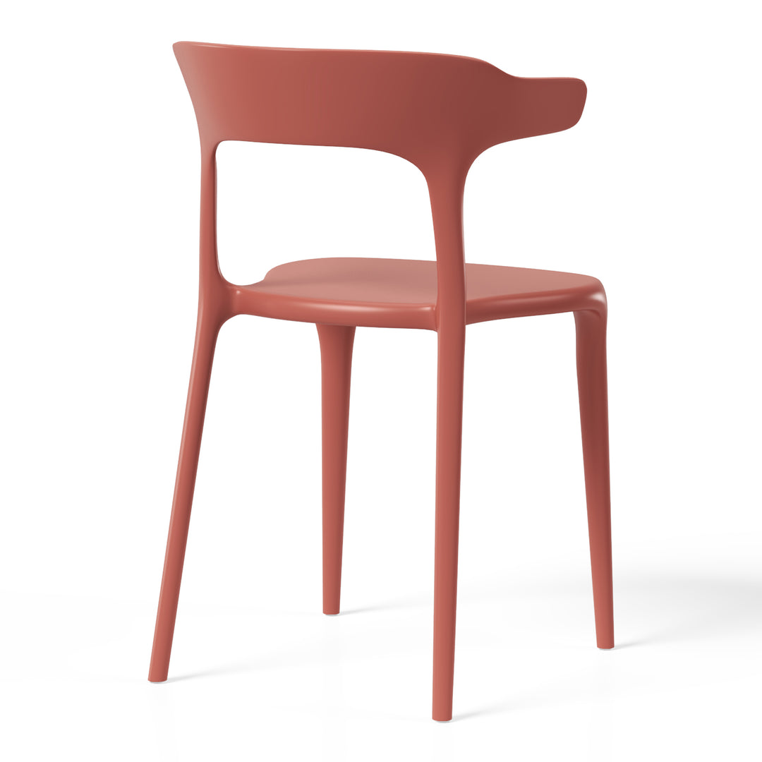Playa Modern Stackable Resin Plastic Patio Dining Chair (Set of 4)