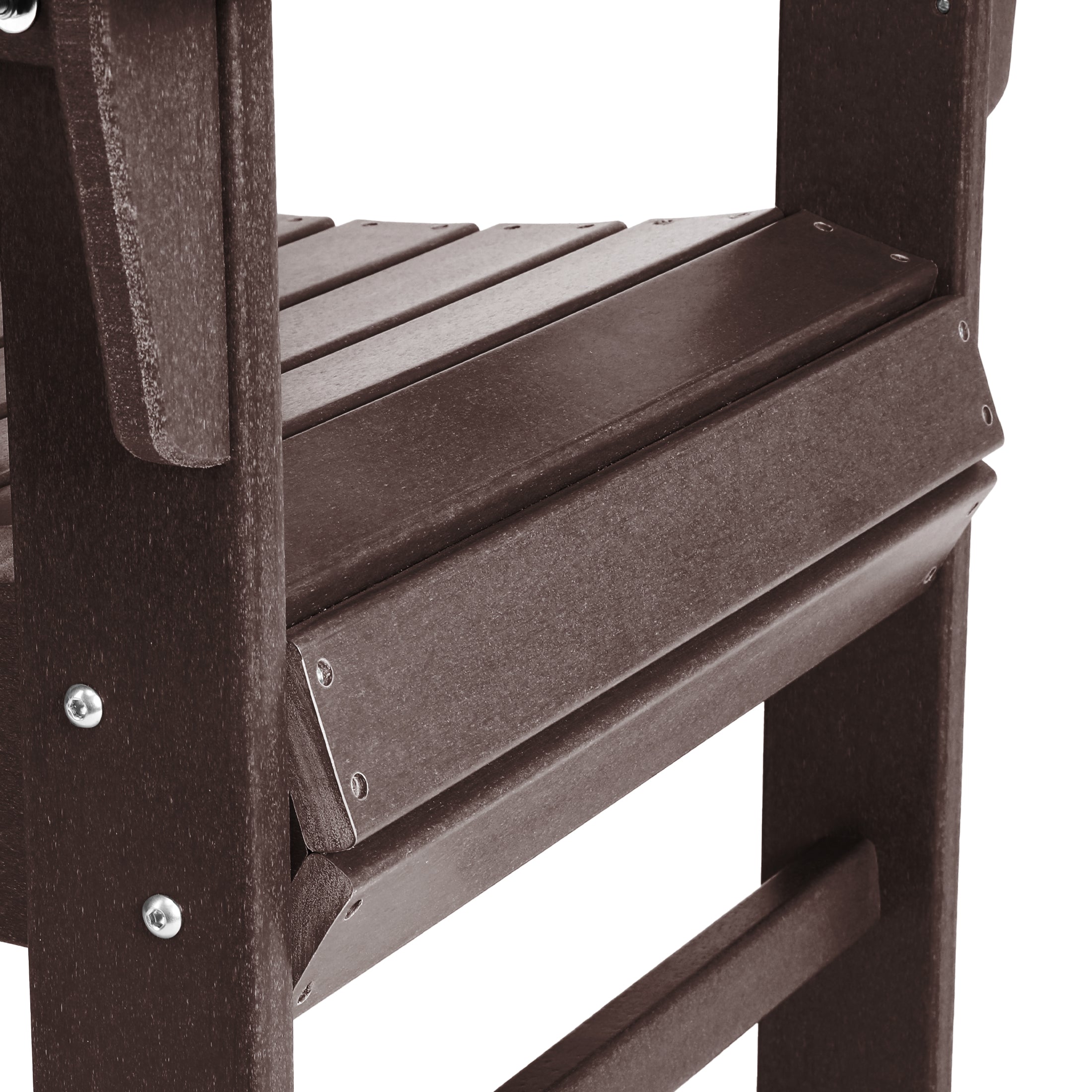 Ashore Outdoor Patio HDPE Plastic Modern Adirondack Dining Chairs (Set of 2)