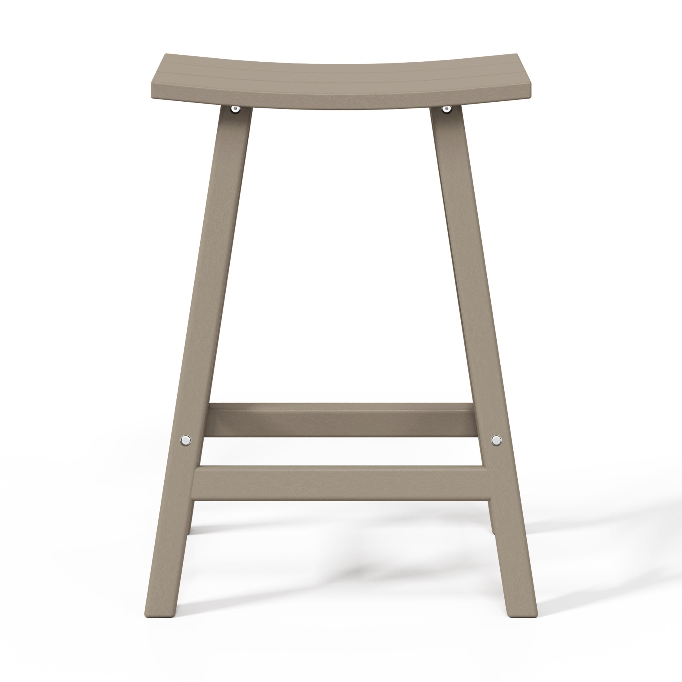 Malibu 24" HDPE Outdoor Patio Counter Height Bar Stools (Set of 2)