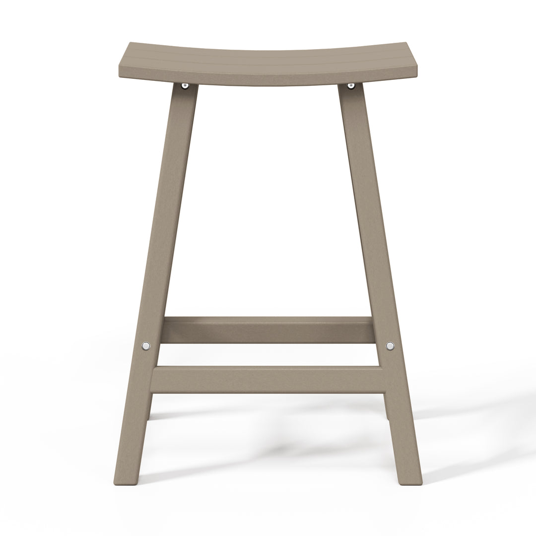 Malibu 24" height Outdoor / Patio Saddle bar stool