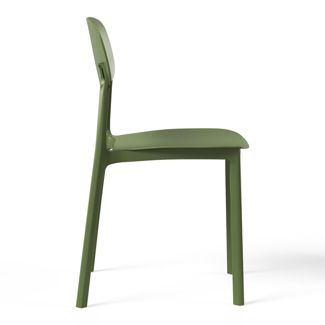 Playa Modern Stackable Polypropylene Plastic Patio Dining Chair (Set of 2)