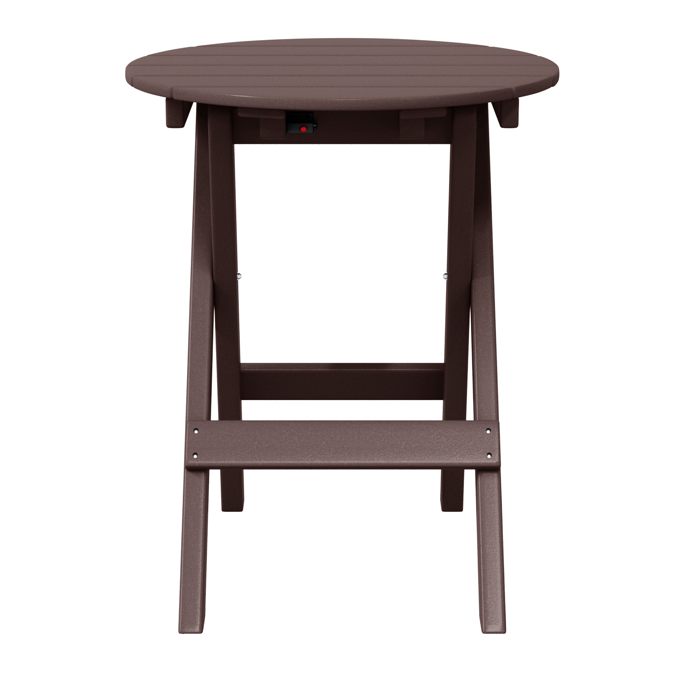 Malibu HDPE Outdoor 24.5 Inch Round Portable Folding Patio Dining Table