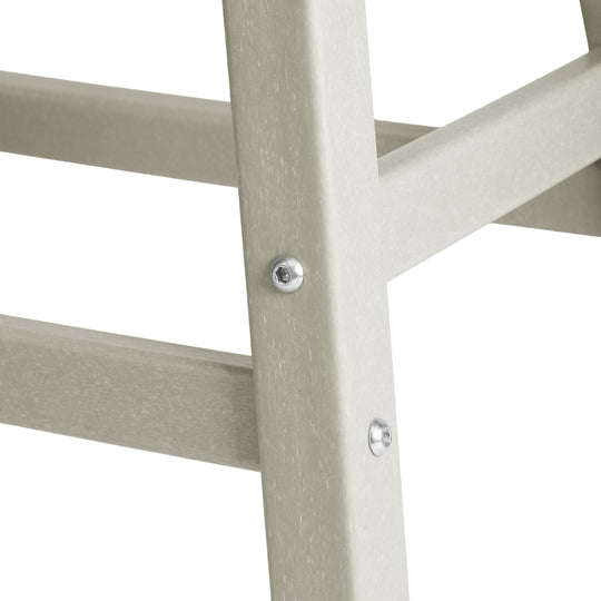 Malibu 24" HDPE Outdoor Patio Counter Height Bar Stools (Set of 2)