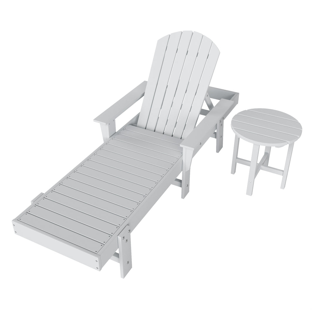 Dylan 2 Piece Adirondack Reclining Chaise Lounge With Arms