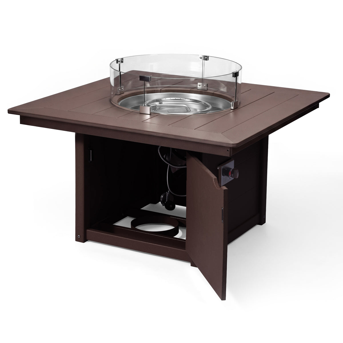 Helios 42" Modern Outdoor Patio Propane Square Fire Pit Table