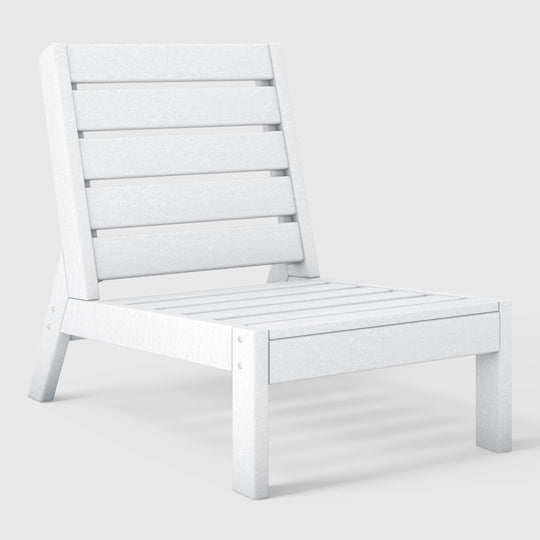 Avalon Outdoor HDPE Deep Seating Modular Armless Patio Chair with Patio Cushions
