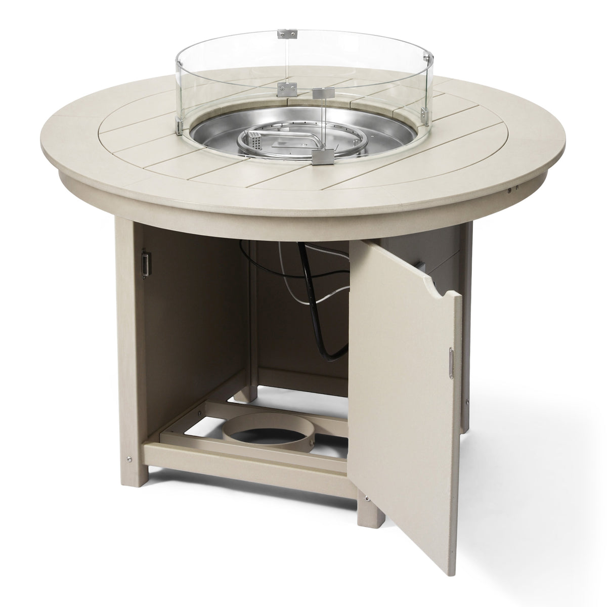 Helios 47" Modern Outdoor Patio Propane Gas Round Fire Pit Table
