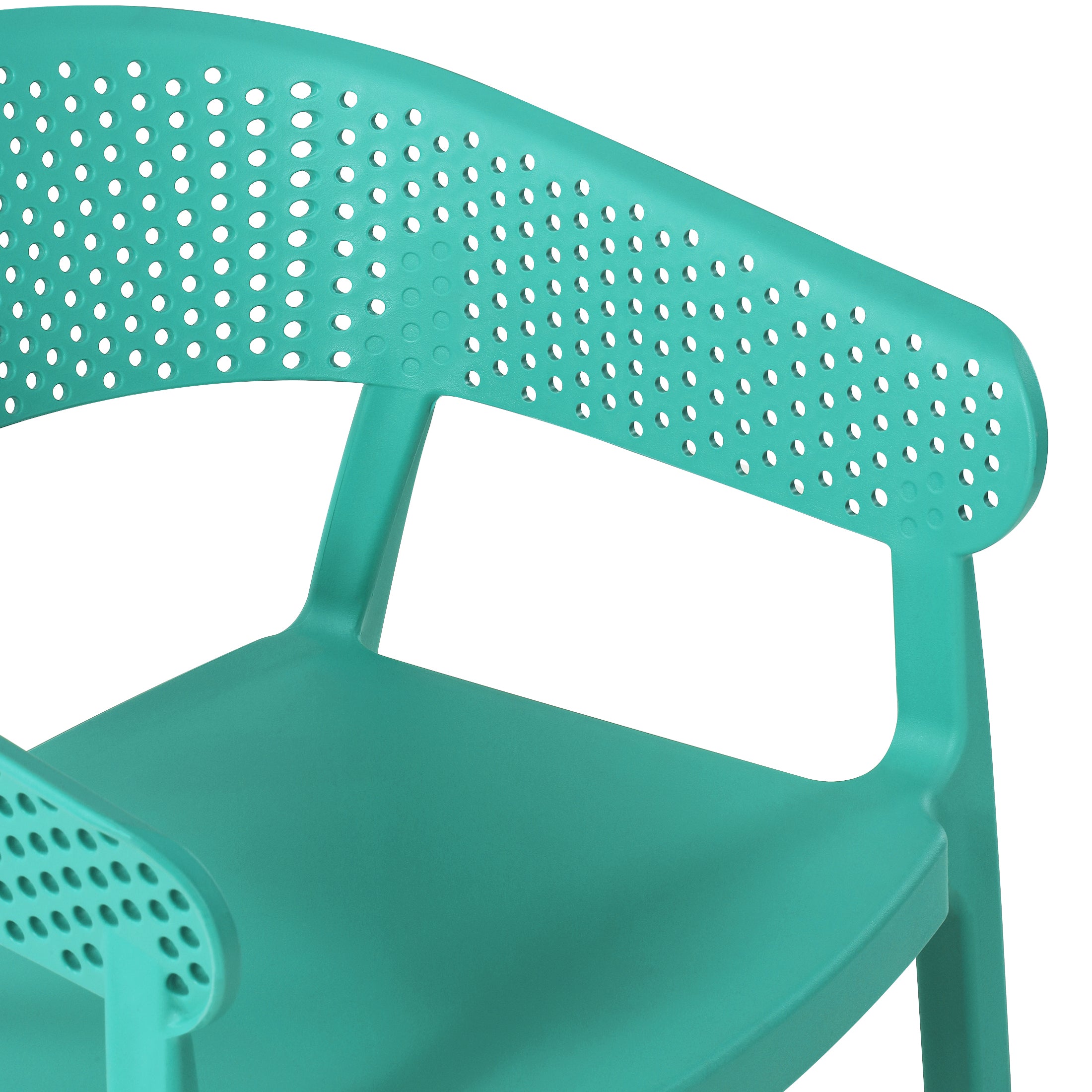 Playa 3-Piece Indoor Outdoor Metal Patio Dining Table Set With Stackable Patio Chairs