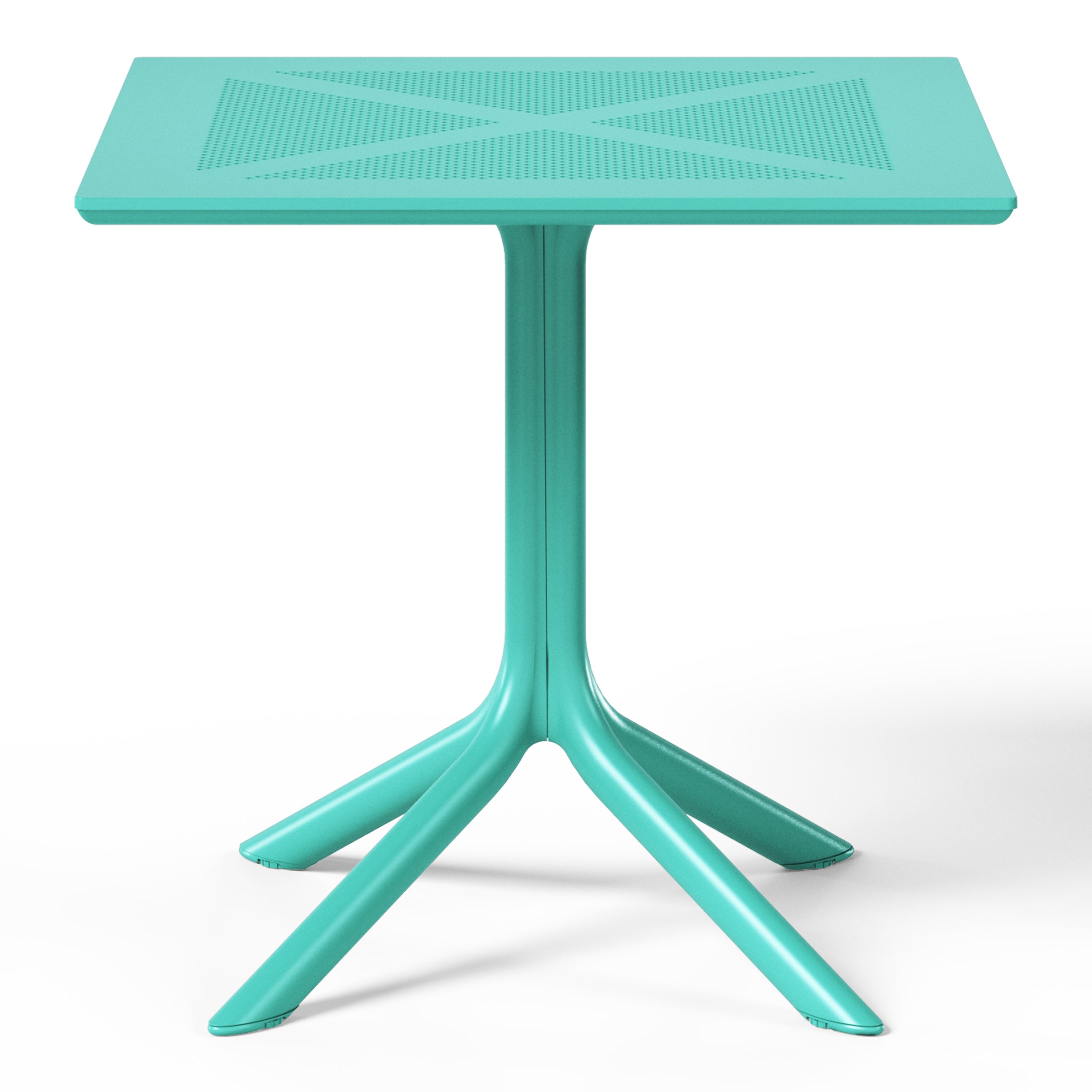 Playa 31.5" Square Plastic Outdoor Patio Dining Table for 4