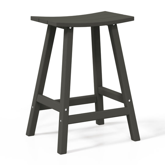 Malibu 2 piece set of 24" height Outdoor / Patio Saddle bar stools