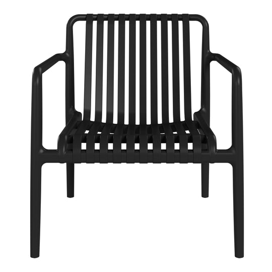 Playa Outdoor Modern Stackable Plastic Patio Club Armchairs (Set of 2)