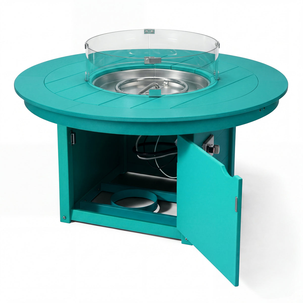 Helios 47" Modern Outdoor 55,000 BTU Patio Propane Round Fire Pit Table