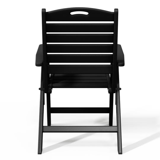 Malibu HDPE Adjustable Highback Folding Patio Dining Chair