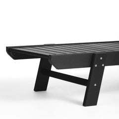Malibu reclining chaise lounge in Black, view 7