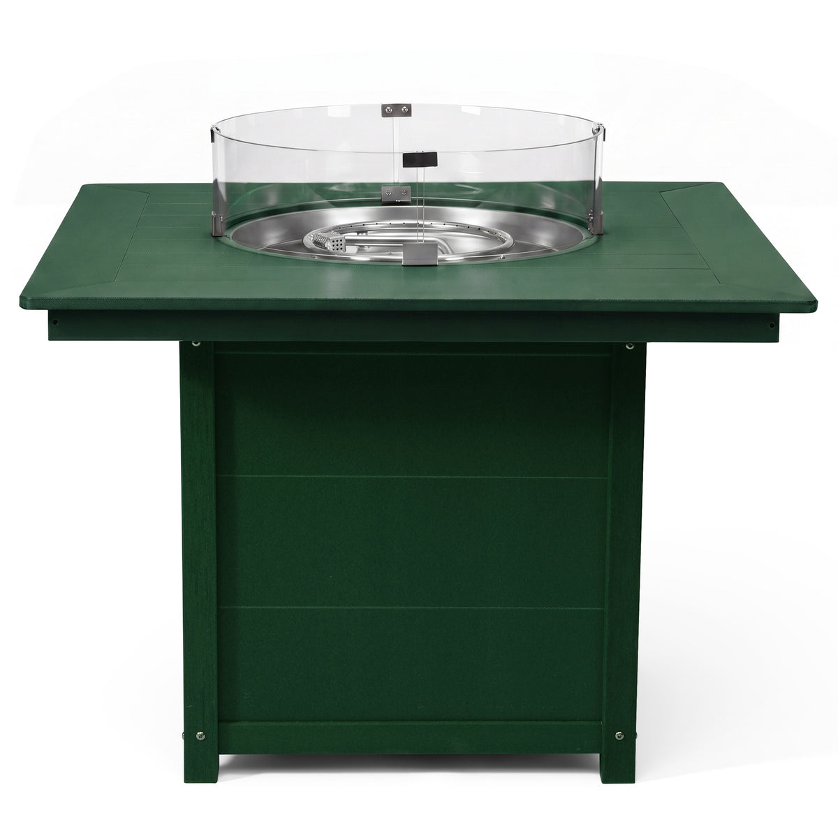 Helios Modern Outdoor Patio Propane 42" Square Fire Pit Table