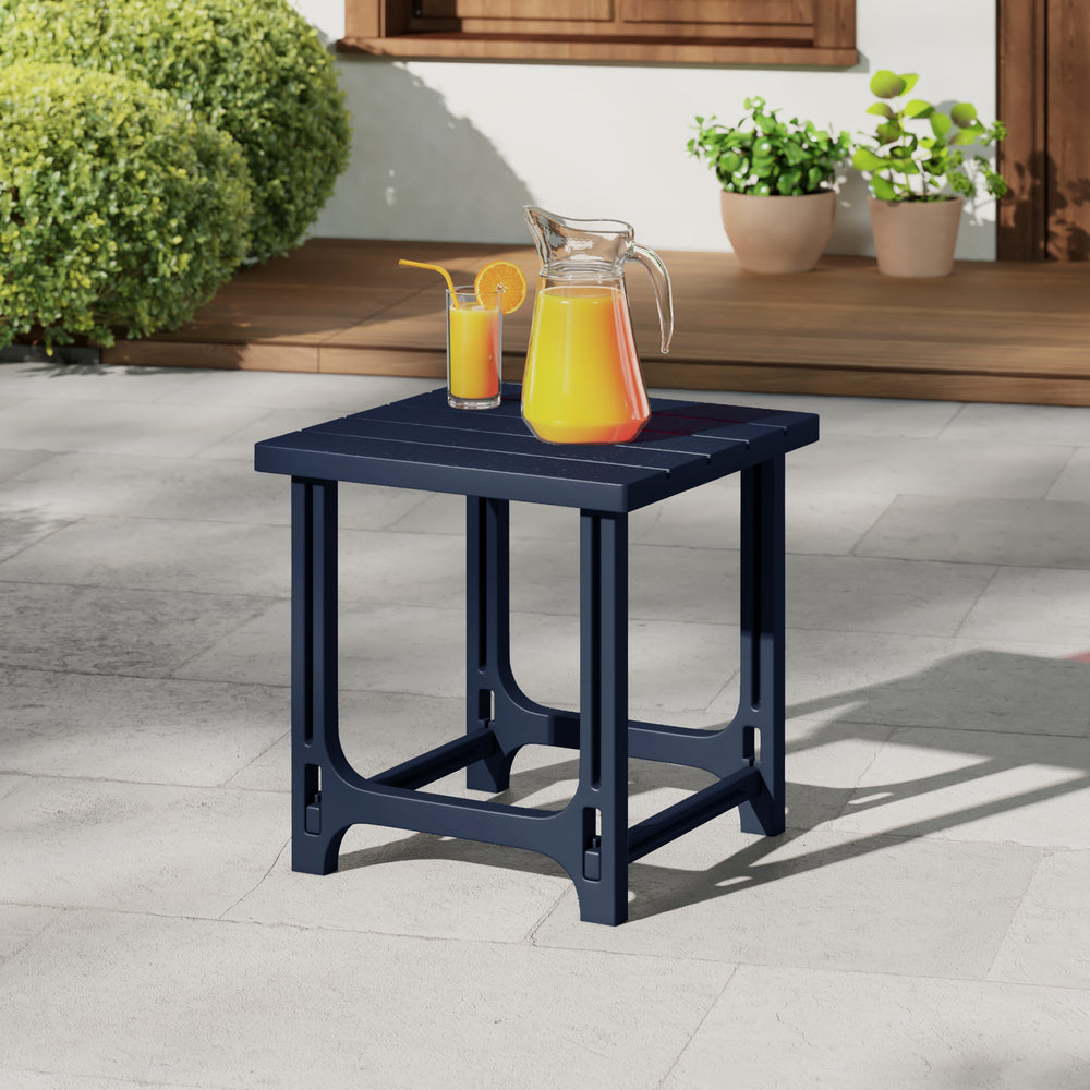 Azura Outdoor 18" HDPE Square Adirondack Patio Side Table