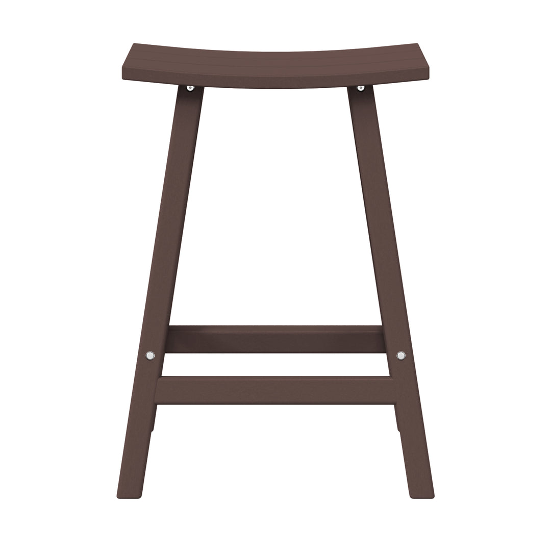 Malibu 24" height Outdoor / Patio Saddle bar stool