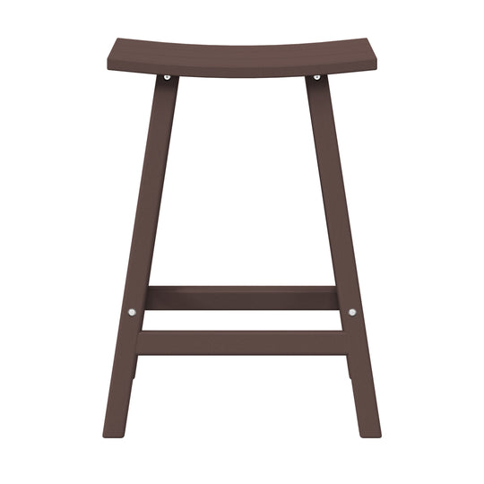 Malibu 24" height Outdoor / Patio Saddle bar stool