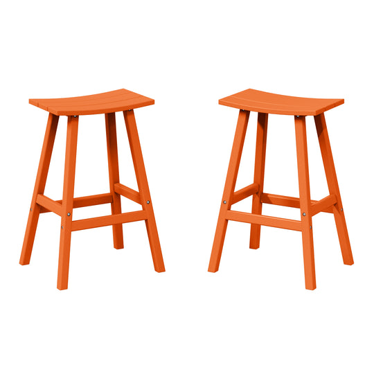 Malibu 2 piece set of 29" height Outdoor / Patio Saddle bar stools