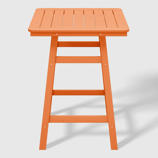 Malibu 30" Square Outdoor Patio Counter High Bistro Bar Table With Umbrella Hole