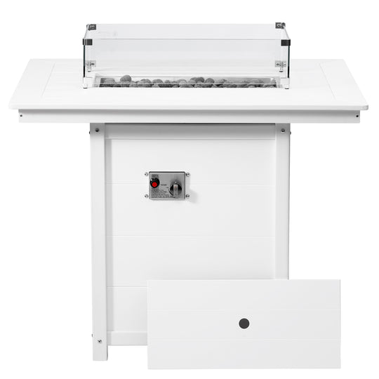 Helios 46" Modern Outdoor Patio Gas Propane Rectangle Fire Pit Table