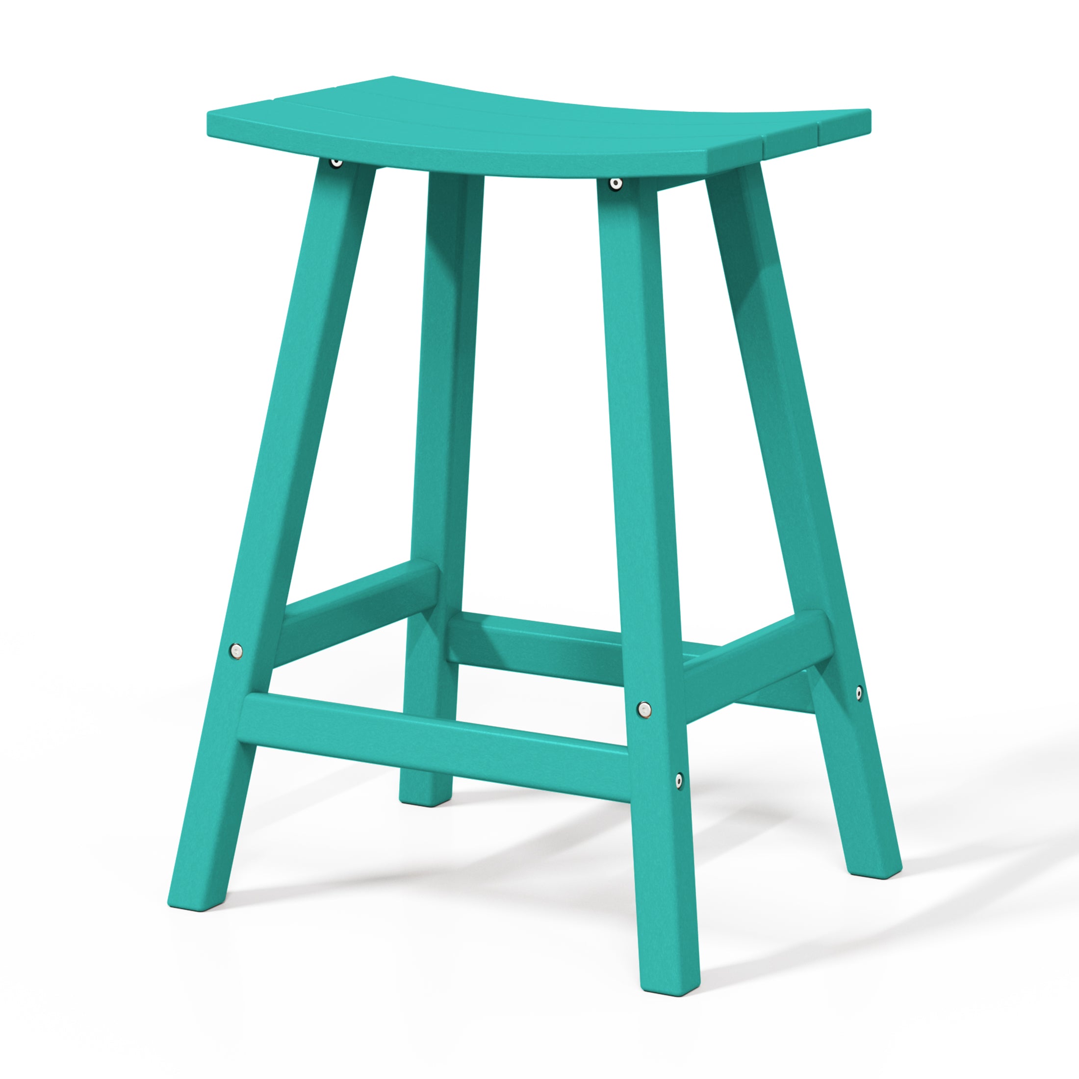 Malibu 24" HDPE Outdoor Patio Counter Height Bar Stools (Set of 2)