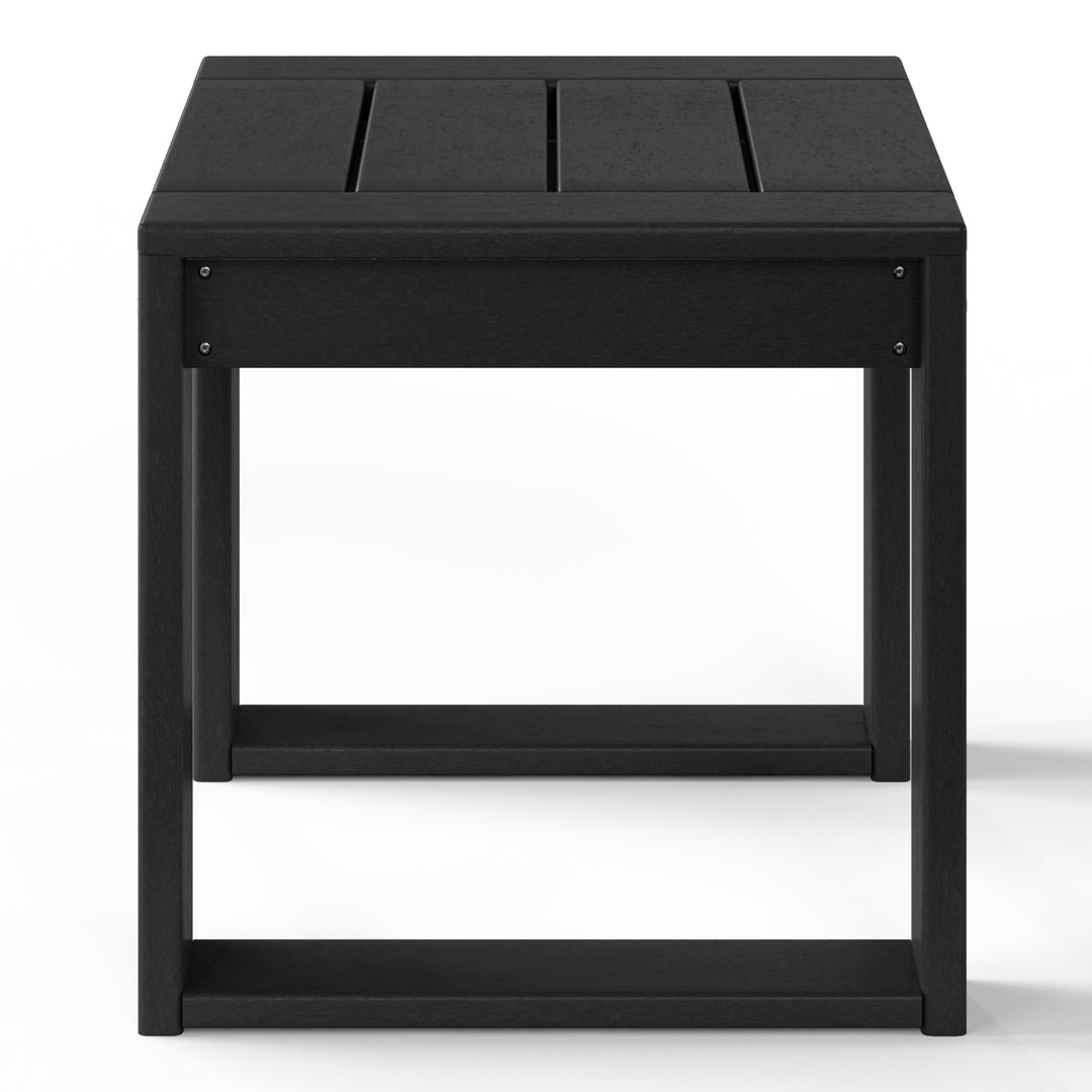 Montara Modern Outdoor HDPE Rectangle Patio Side Table
