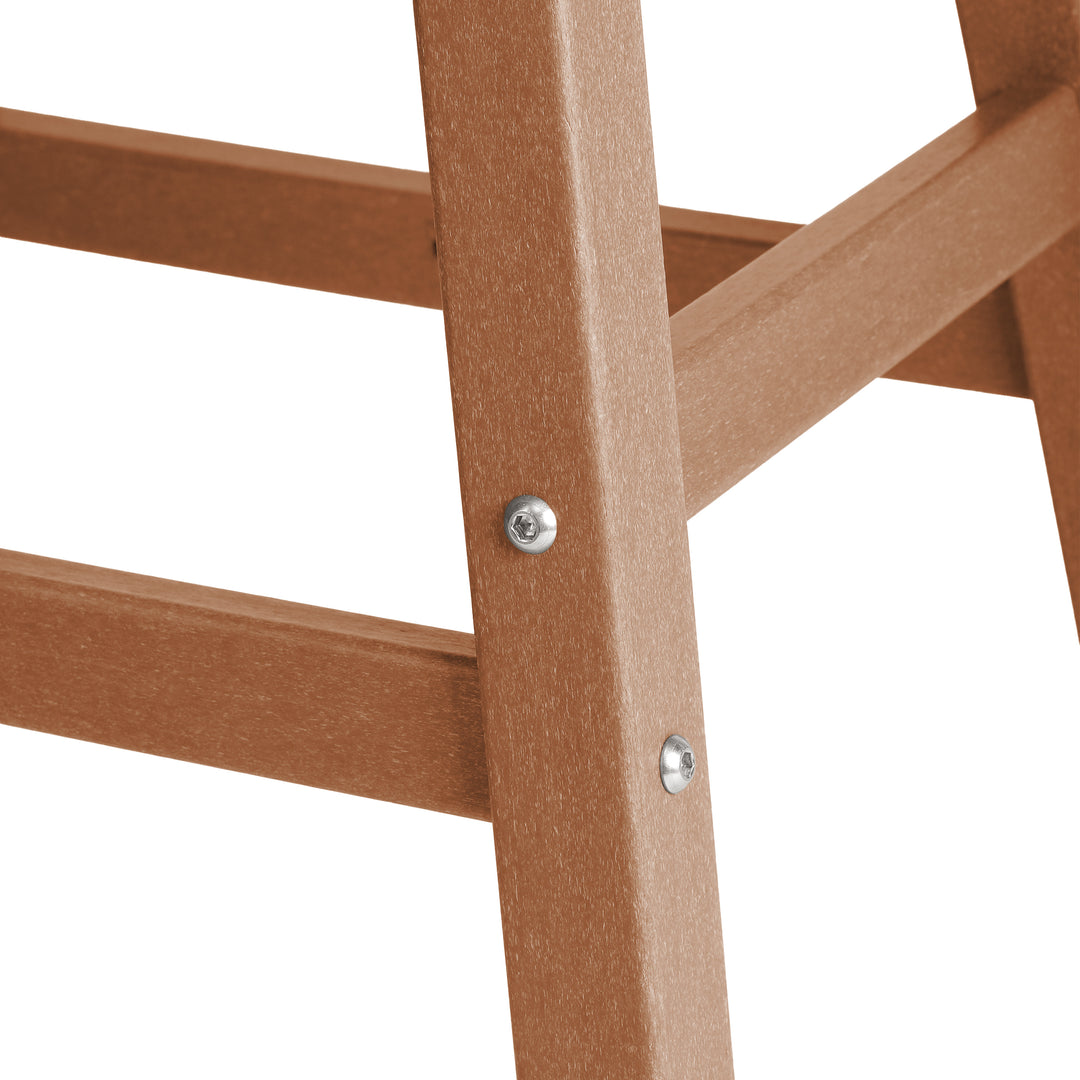 Malibu 24" HDPE Outdoor Patio Counter Height Bar Stools (Set of 2)