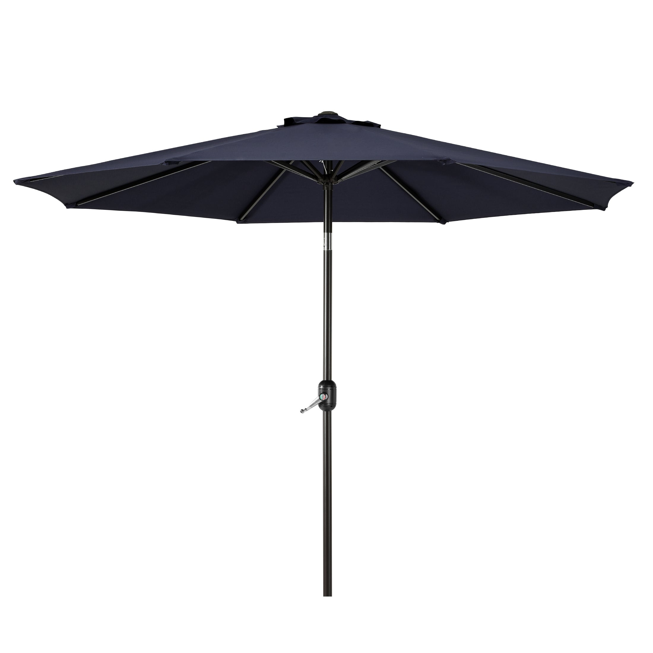 Paolo 9 ft. Patio Table Umbrella with Bronze color round free standing weight base kit