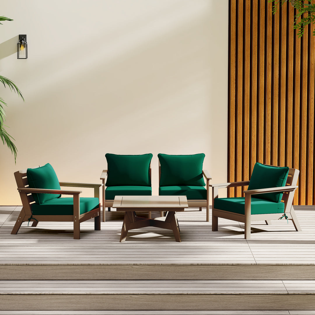 Avalon Outdoor 5-Piece Modular Sectional Patio Furniture Sofa Set