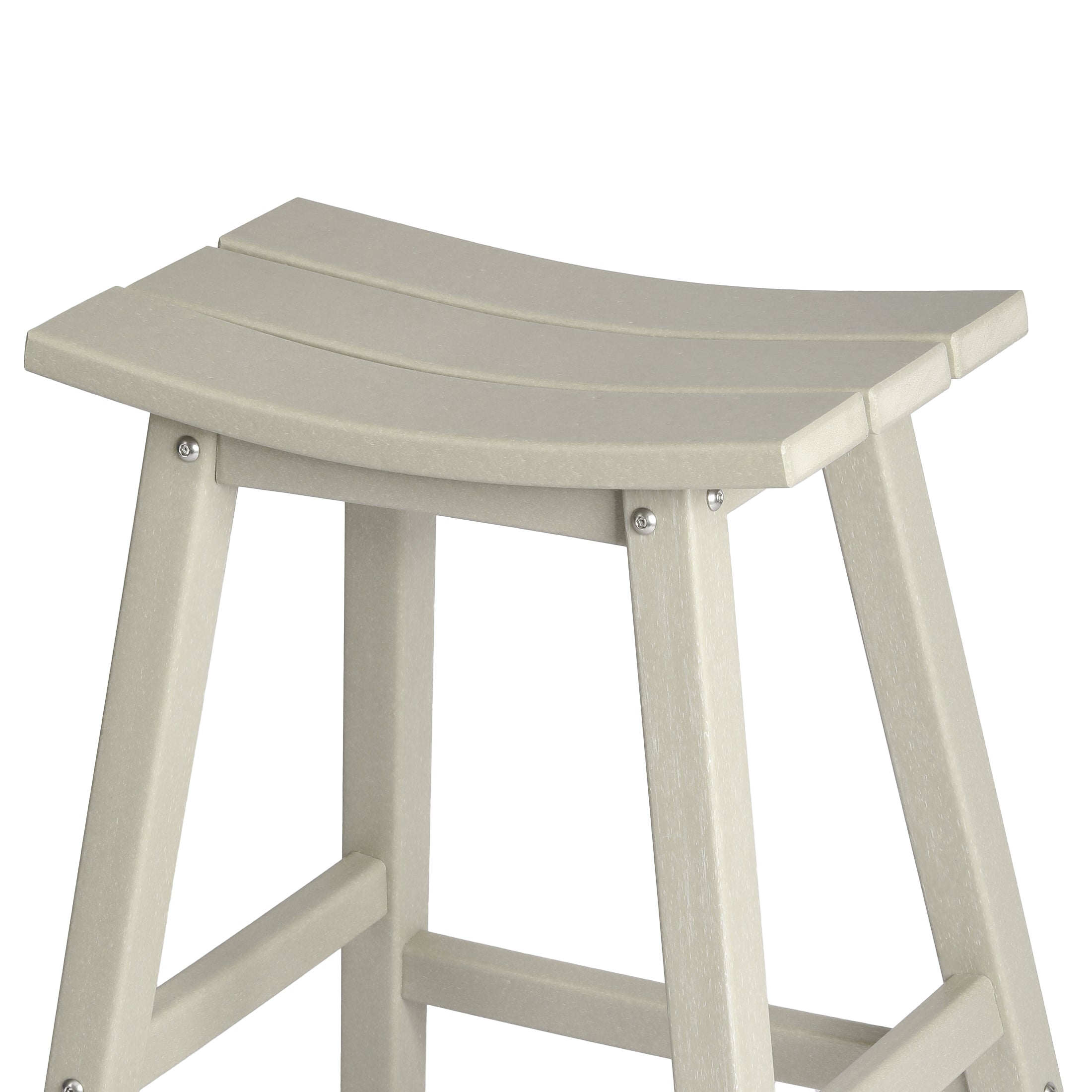 Malibu 24" HDPE Outdoor Patio Counter Height Bar Stools (Set of 2)