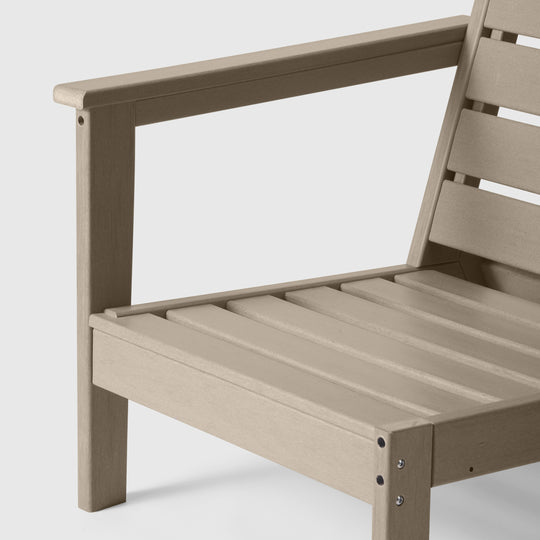 Avalon Outdoor Patio HDPE Left Arm Facing Deep Seating Corner Chair