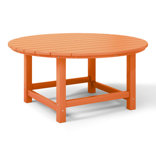 Malibu Low Outdoor HDPE Round Patio Coffee Table