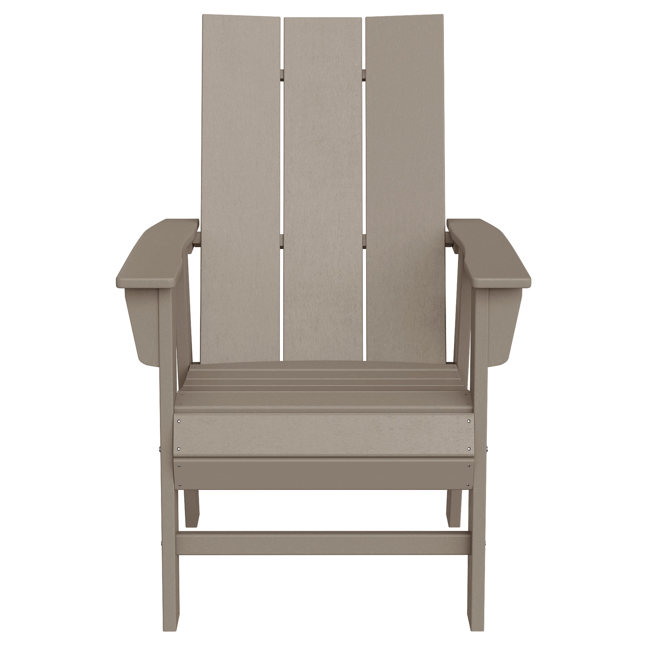 Ashore Outdoor Patio HDPE Plastic Modern Adirondack Dining Chair