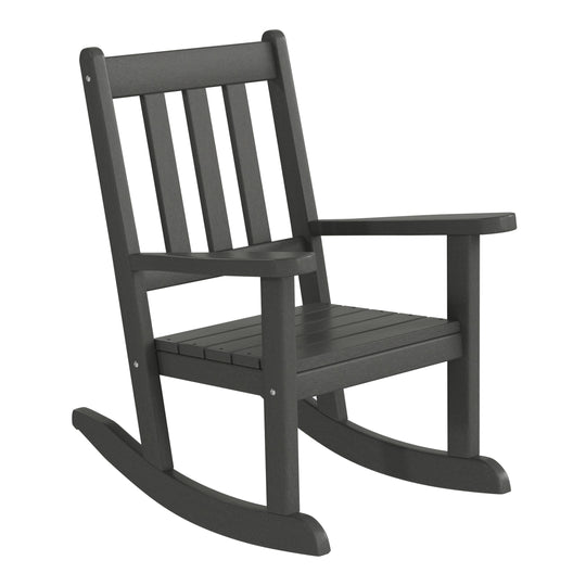 Malibu 3-Piece Kids Outdoor Rocking Chairs Set With Kids Square Side Table