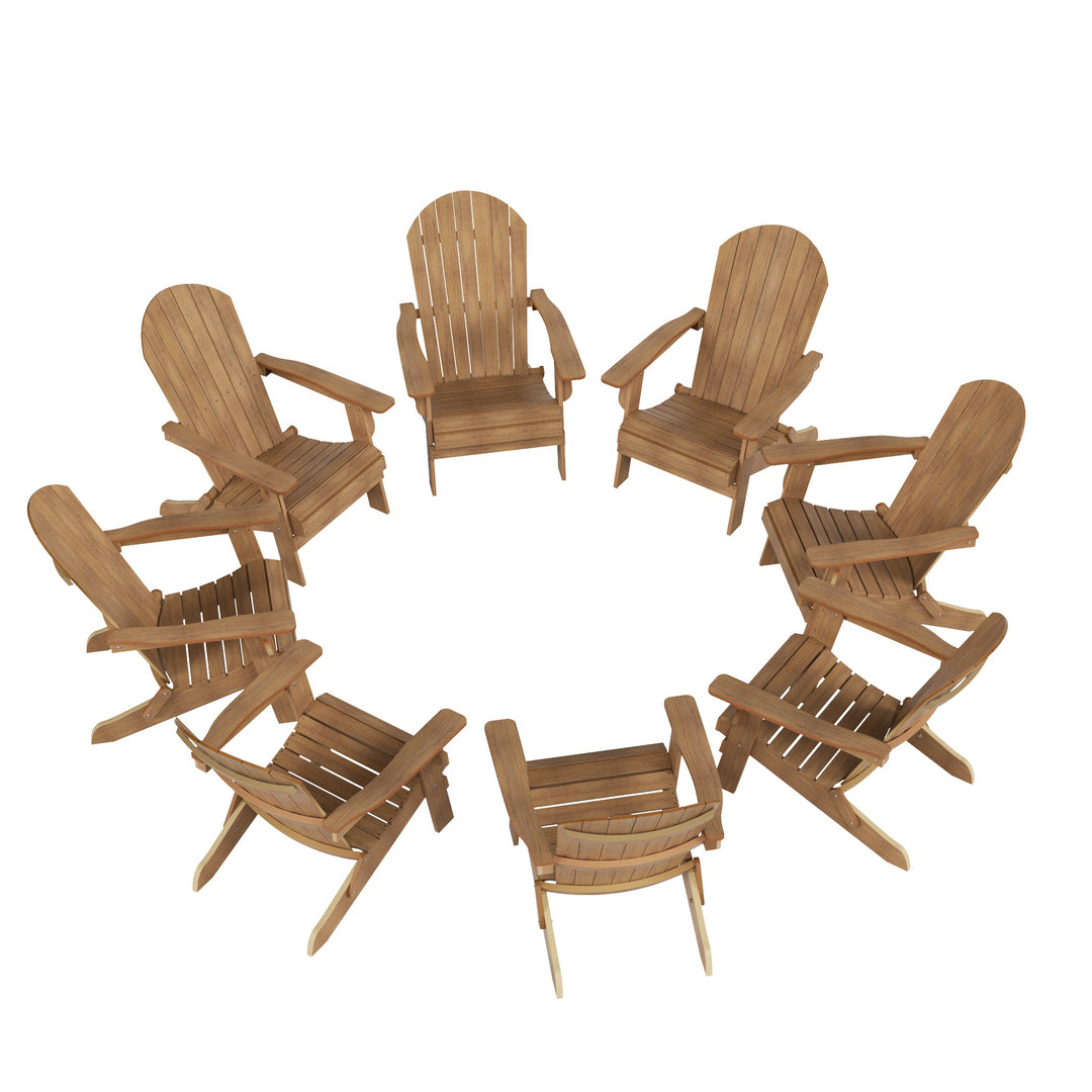 Tuscany HIPS Outdoor Folding Adirondack Chair (Set of 8)