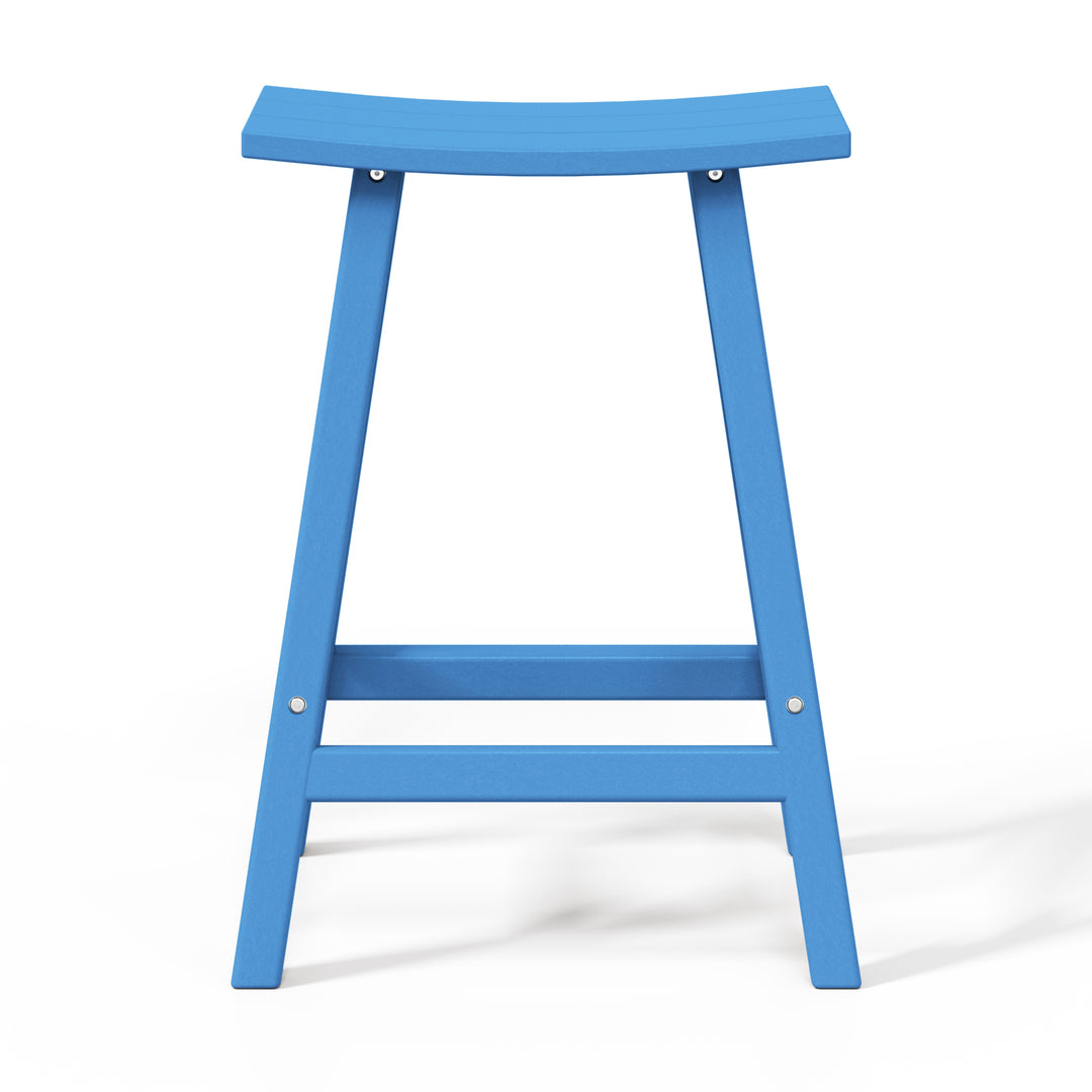 Malibu 24" height Outdoor / Patio Saddle bar stool