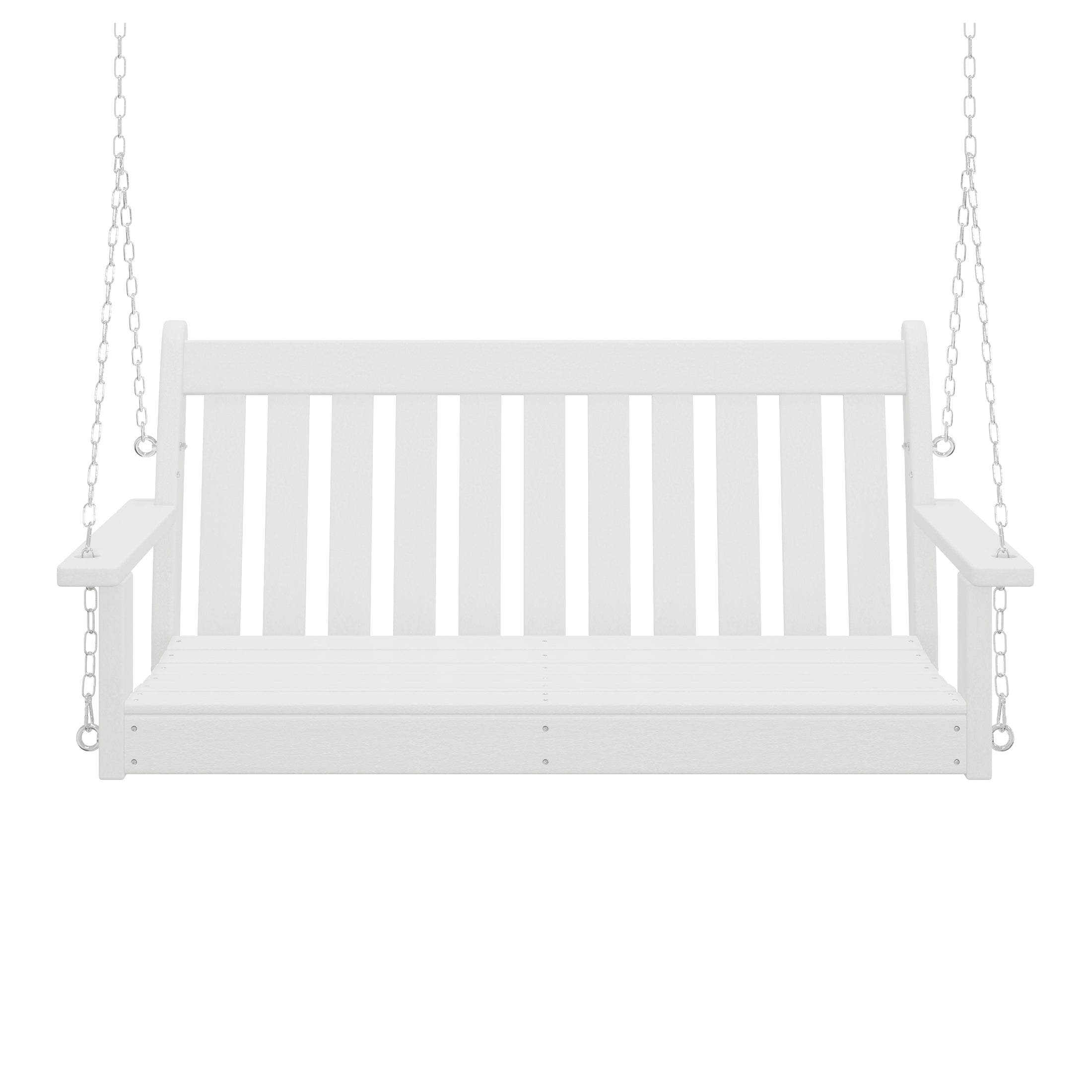 Malibu Outdoor Patio HDPE Hanging Front Porch Swing Bench