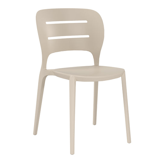 Playa Outdoor Modern Stackable Plastic Patio Dining Side Chairs (Set of 2)