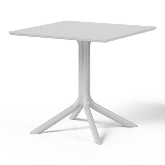 Playa 5-Piece Resin Square Patio Dining Table Set with Stackable Patio Dining Chairs