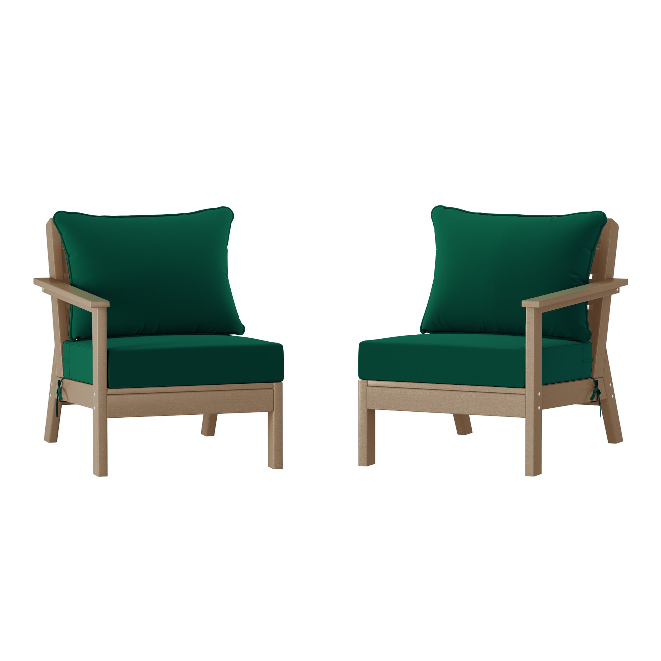 Avalon Outdoor Patio HDPE Loveseat Sofa with Patio Cushions