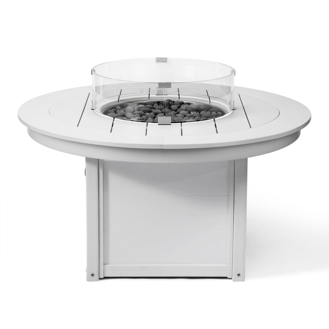 Helios 47" Modern Outdoor 55,000 BTU Patio Propane Round Fire Pit Table