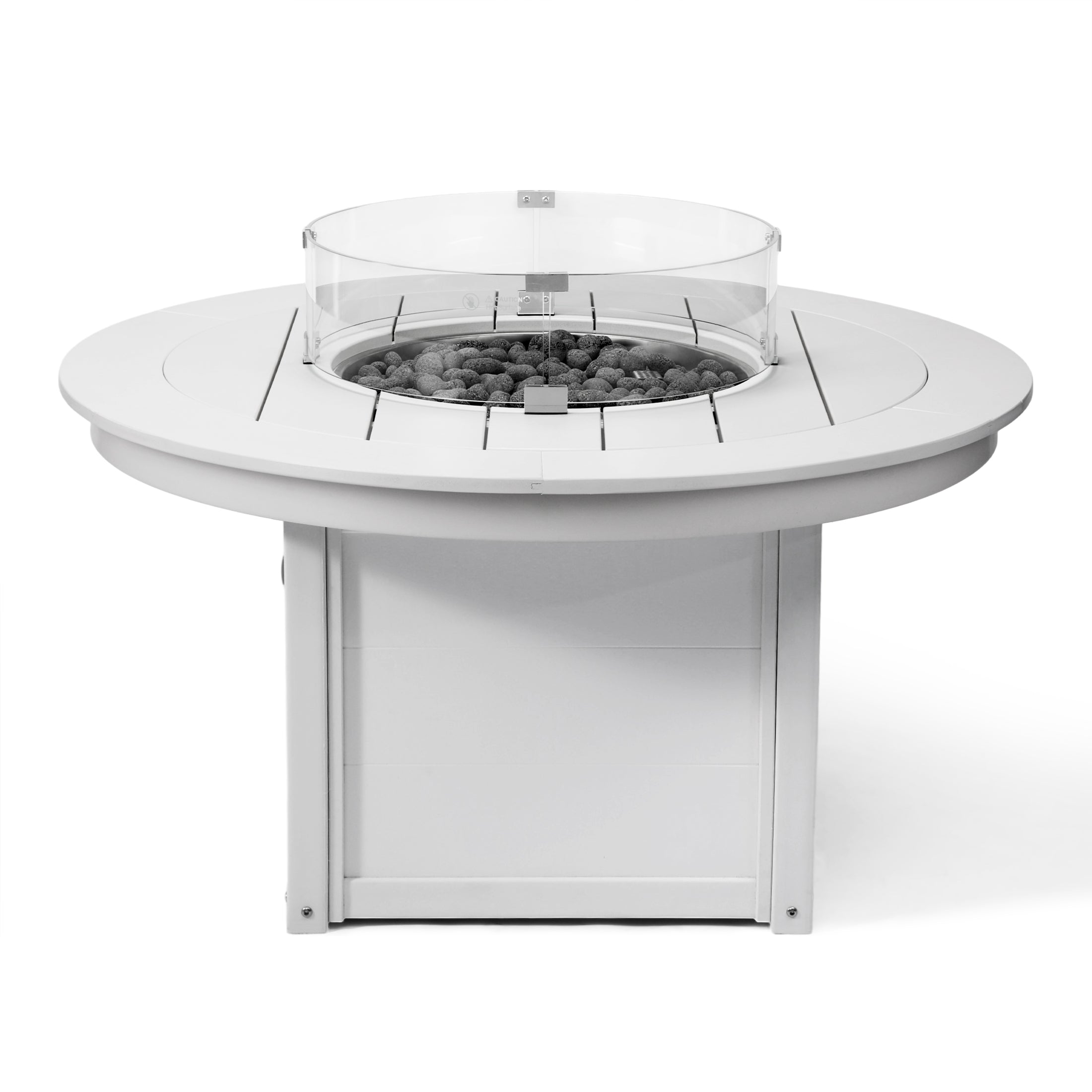 Helios 47" Modern Outdoor 55,000 BTU Patio Propane Round Fire Pit Table