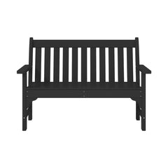 Malibu Outdoor 2-Person All-Weather HDPE Front Porch Garden Bench