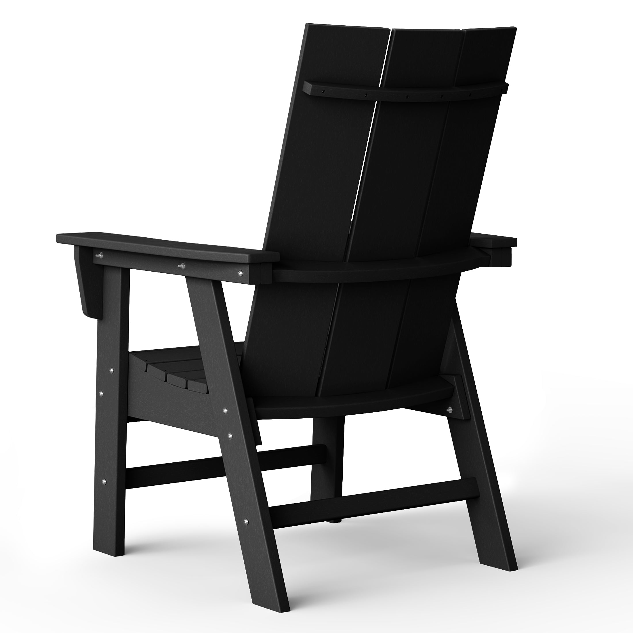 Ashore Outdoor Patio HDPE Plastic Modern Adirondack Dining Chairs (Set of 2)