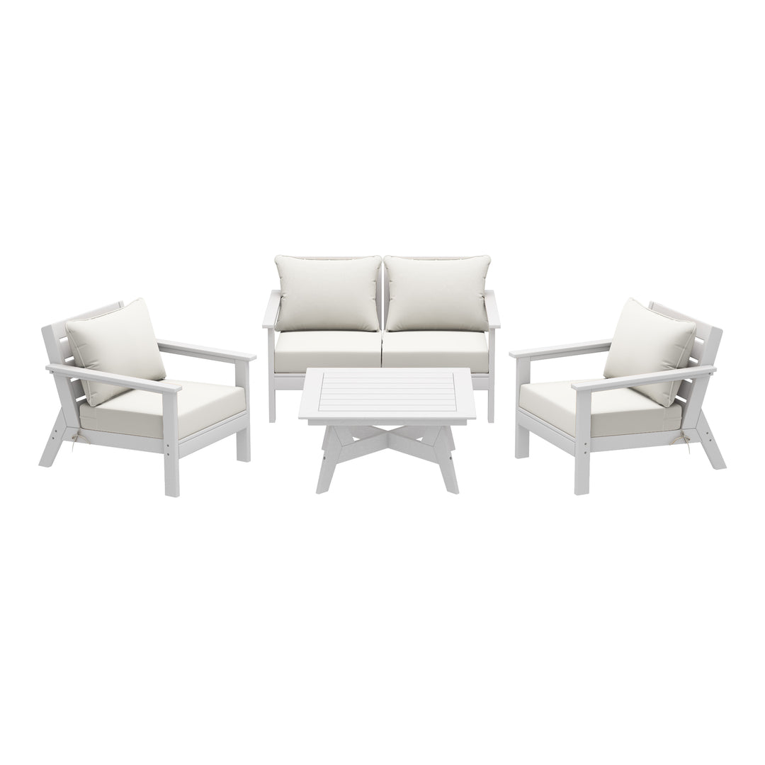 Avalon Outdoor 5-Piece Modular Sectional Patio Furniture Sofa Set