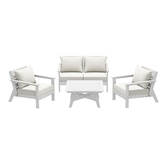 Avalon Outdoor 5-Piece Modular Sectional Patio Furniture Sofa Set