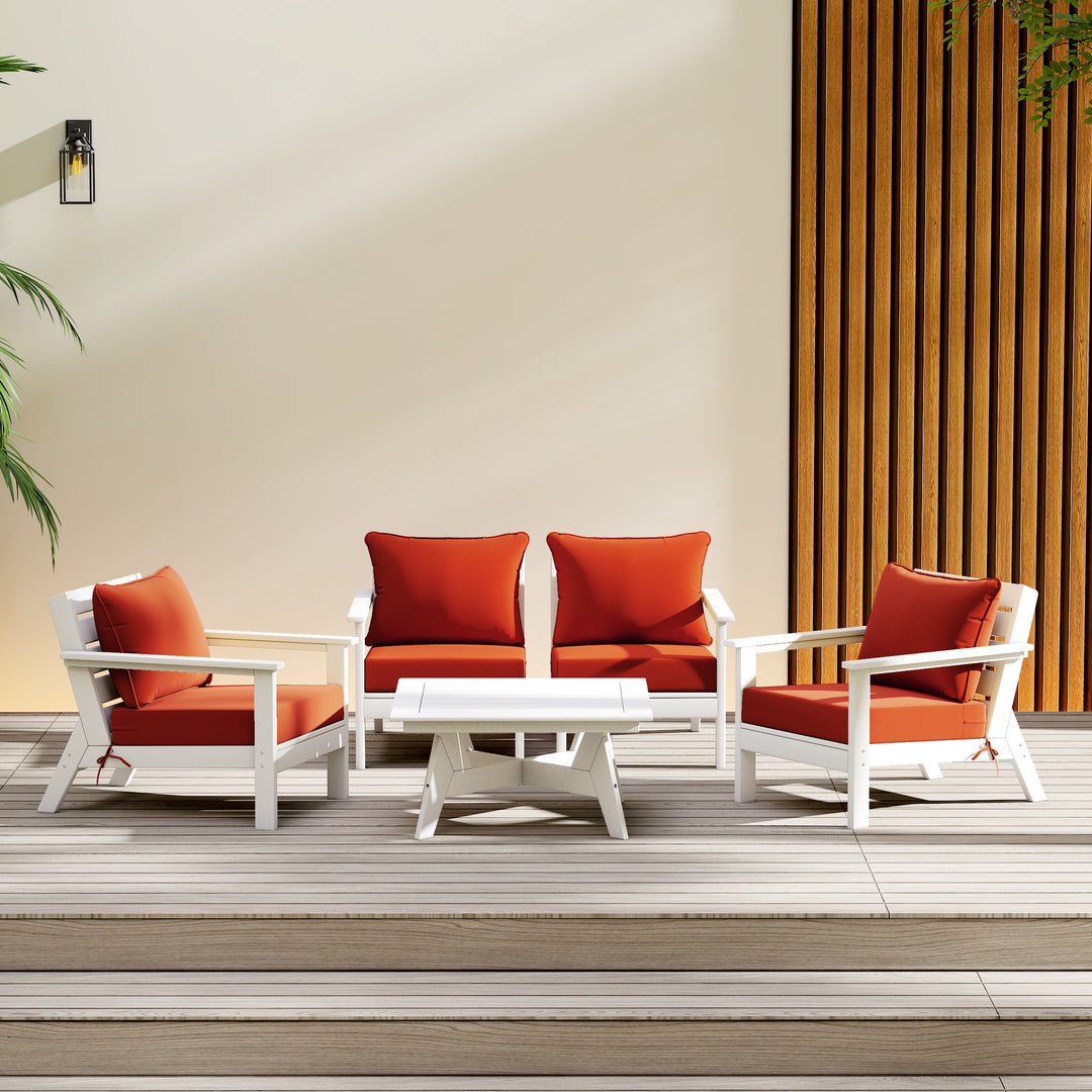 Avalon Outdoor 5-Piece Modular Sectional Patio Furniture Sofa Set