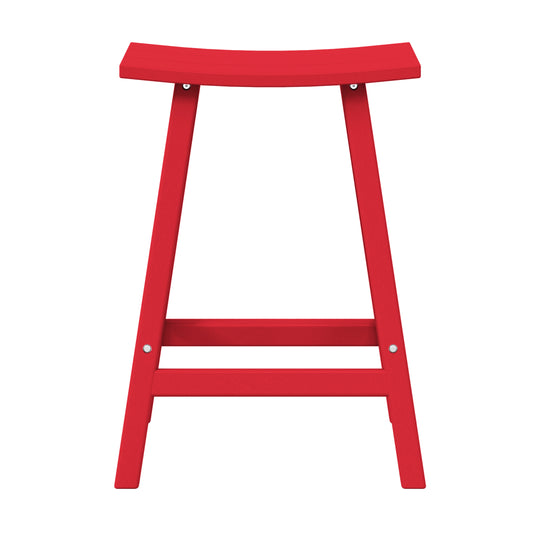 Malibu 24" height Outdoor / Patio Saddle bar stool